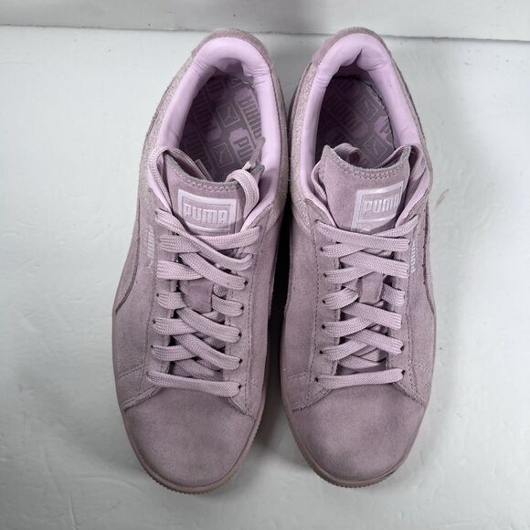 Puma Seude Classic Emboss Pink Lace Up Athletic Shoes Sneakers Women's Size 7.5 - Picture 6 of 8